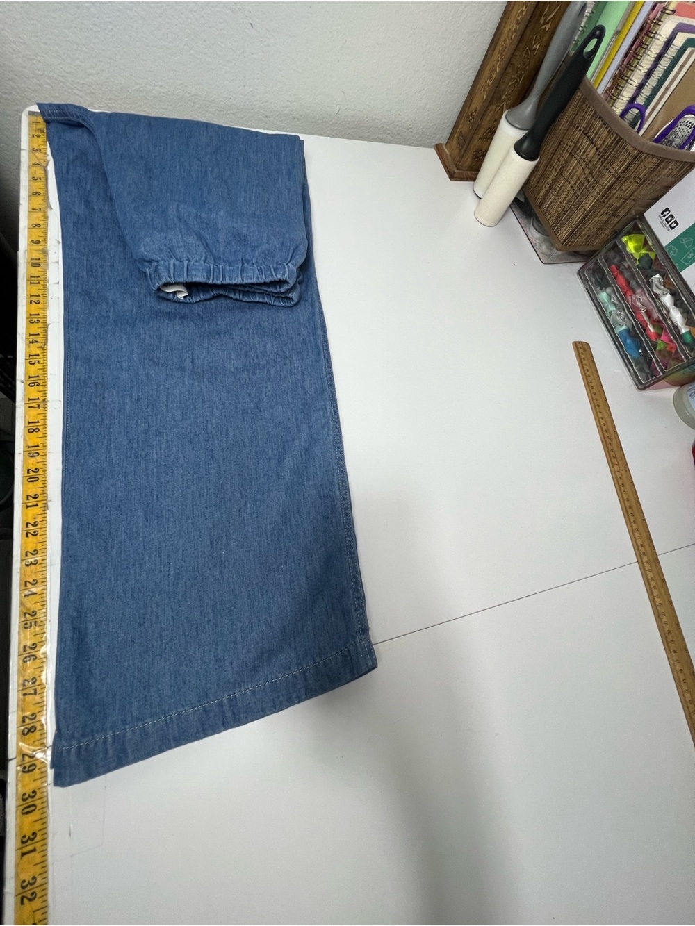 Madewell Pull-On Jeans in Cotton-Linen Denim. Color Irving WashRigid Size S - Picture 5 of 12